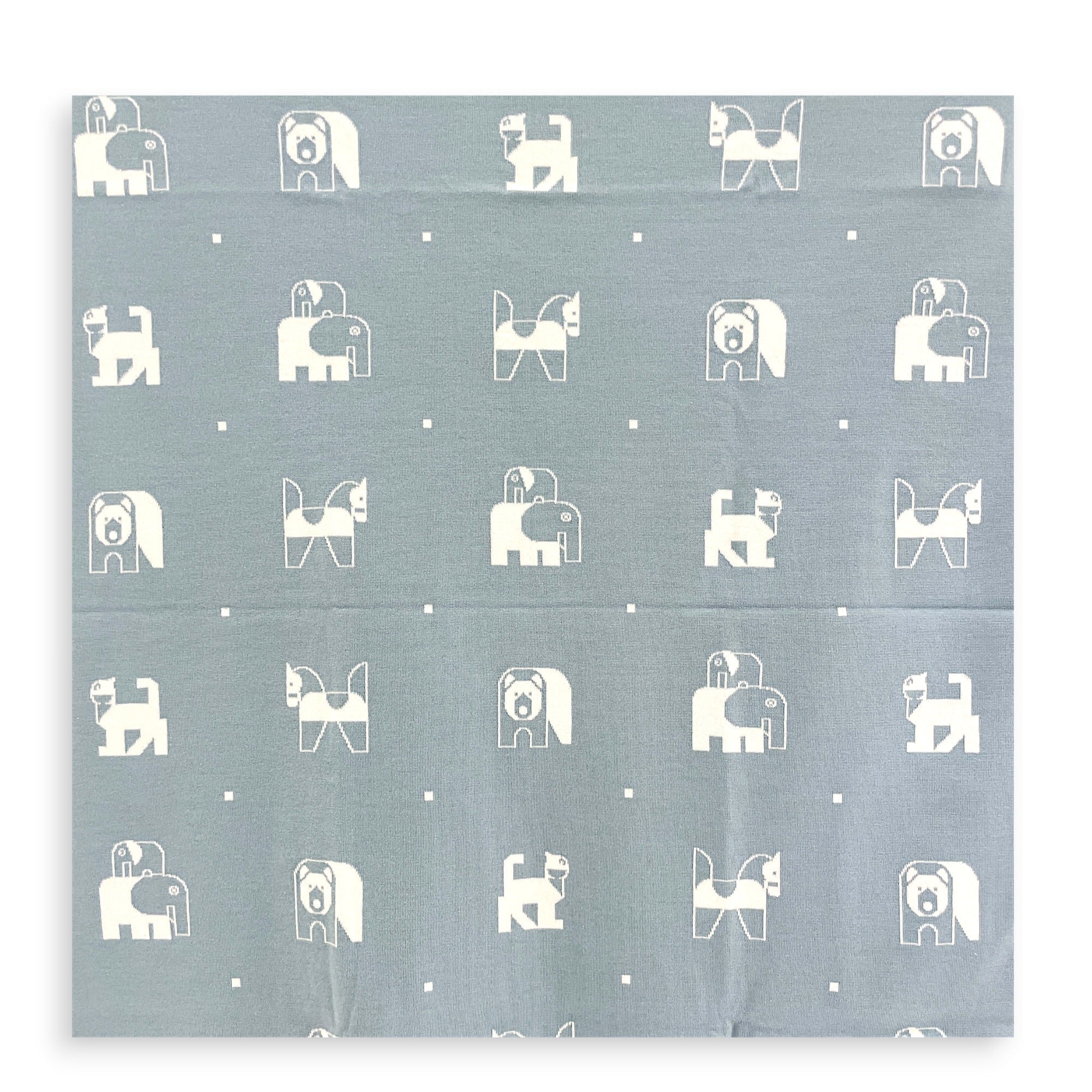 Animaux Blocks blanket Bleu Dragée Homeware CL2601-18520 4