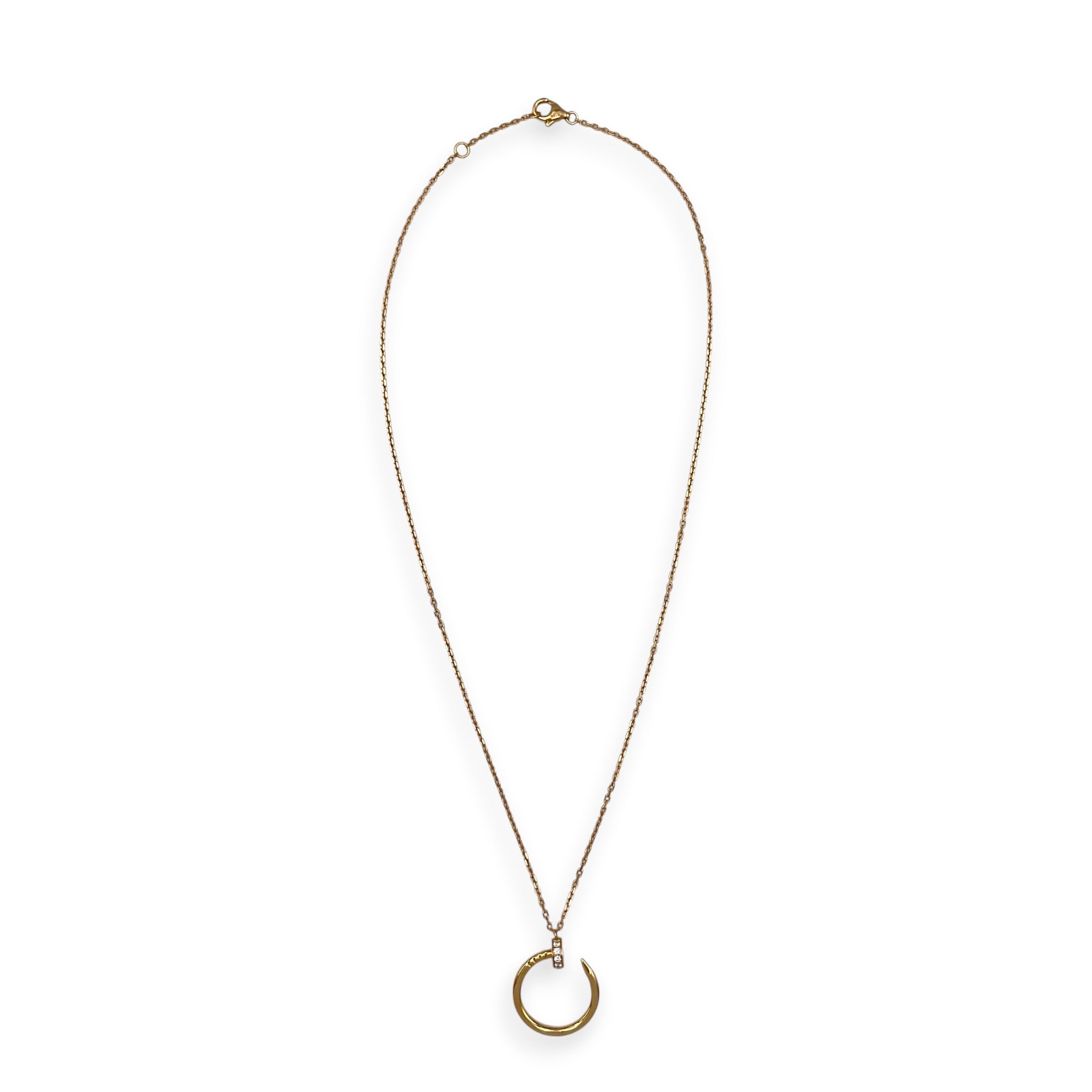 Juste Un Clou Pendant, Diamonds. Necklace in Rose Gold Hardware CL2601-18524 2