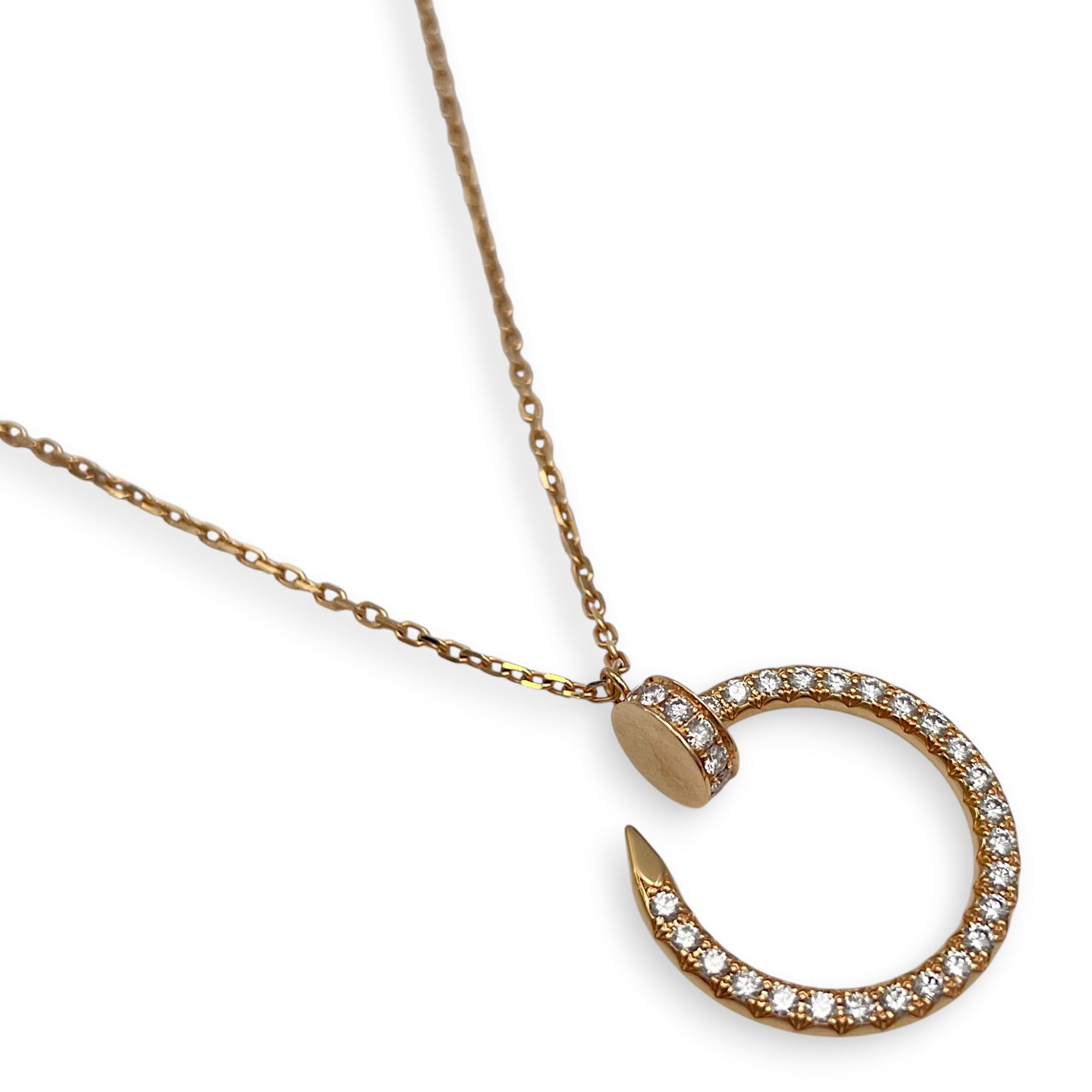 Juste Un Clou Pendant, Diamonds. Necklace in Rose Gold Hardware CL2601-18524 3
