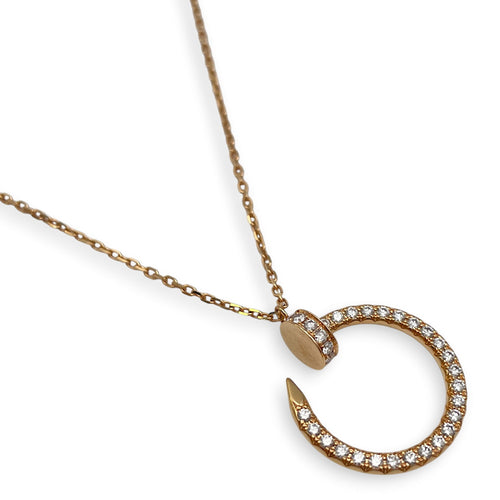 Juste Un Clou Pendant, Diamonds. Necklace in Rose Gold Hardware CL2601-18524 3
