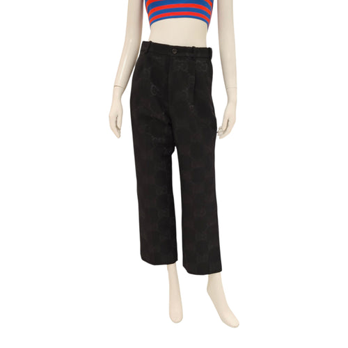 GG Big Logo Slacks 42 Black Ready-To-Wear in Cotton CL2601-18526 1