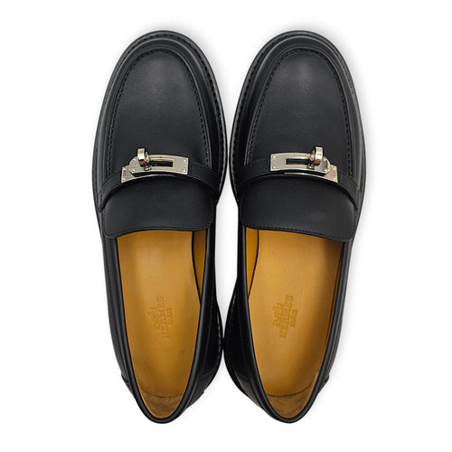 Icone loafer. Sz:37.5 Black Loafers in Calfskin Palladium hardware CL2601-18536 1