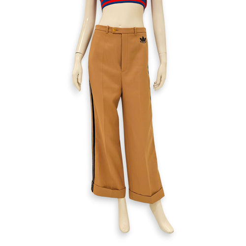 Gucci x Adidas Fluid Drill Pants 38 Camel Ready-To-Wear in Polyester CL2601-18542 1