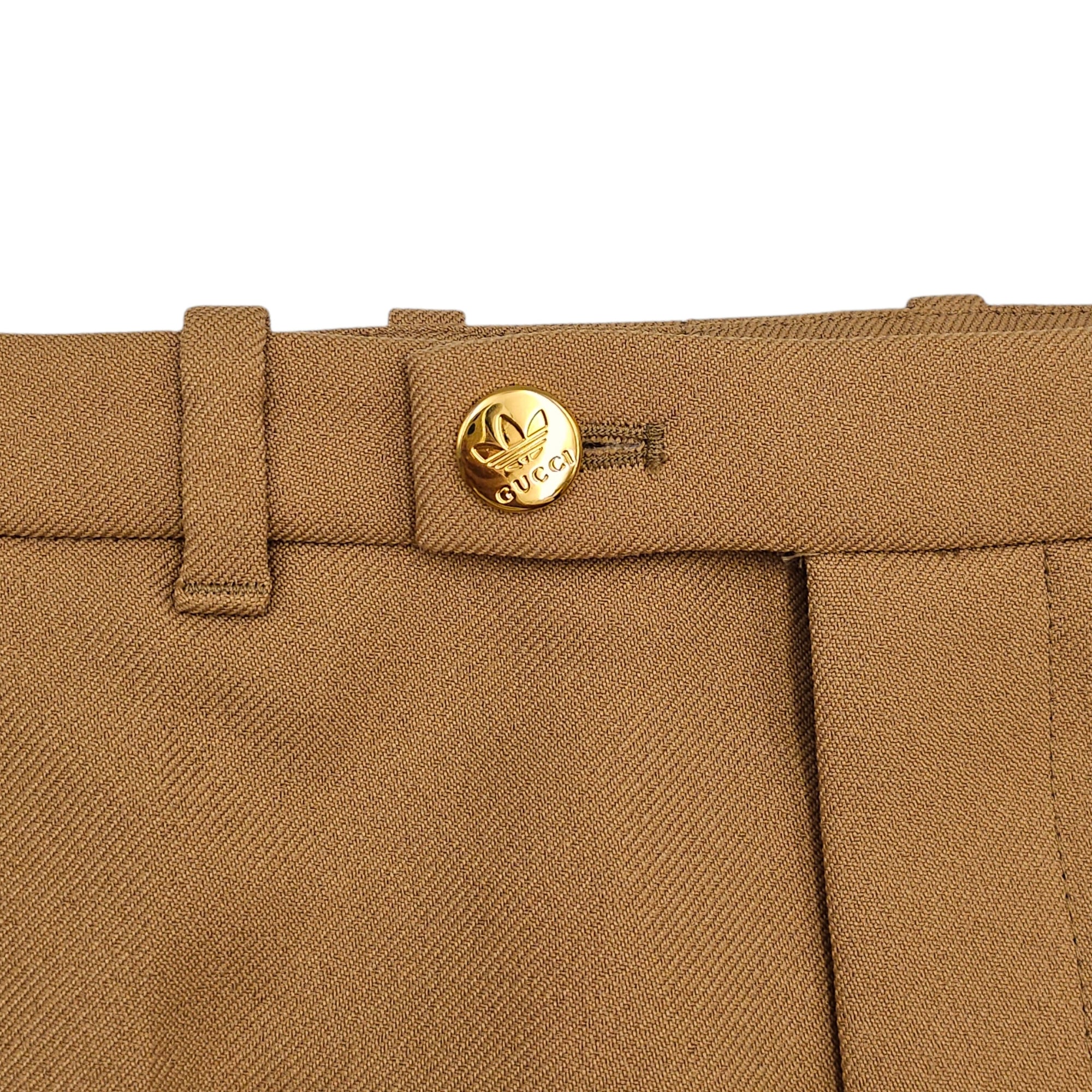 Gucci x Adidas Fluid Drill Pants 38 Camel Ready-To-Wear in Polyester CL2601-18542 4