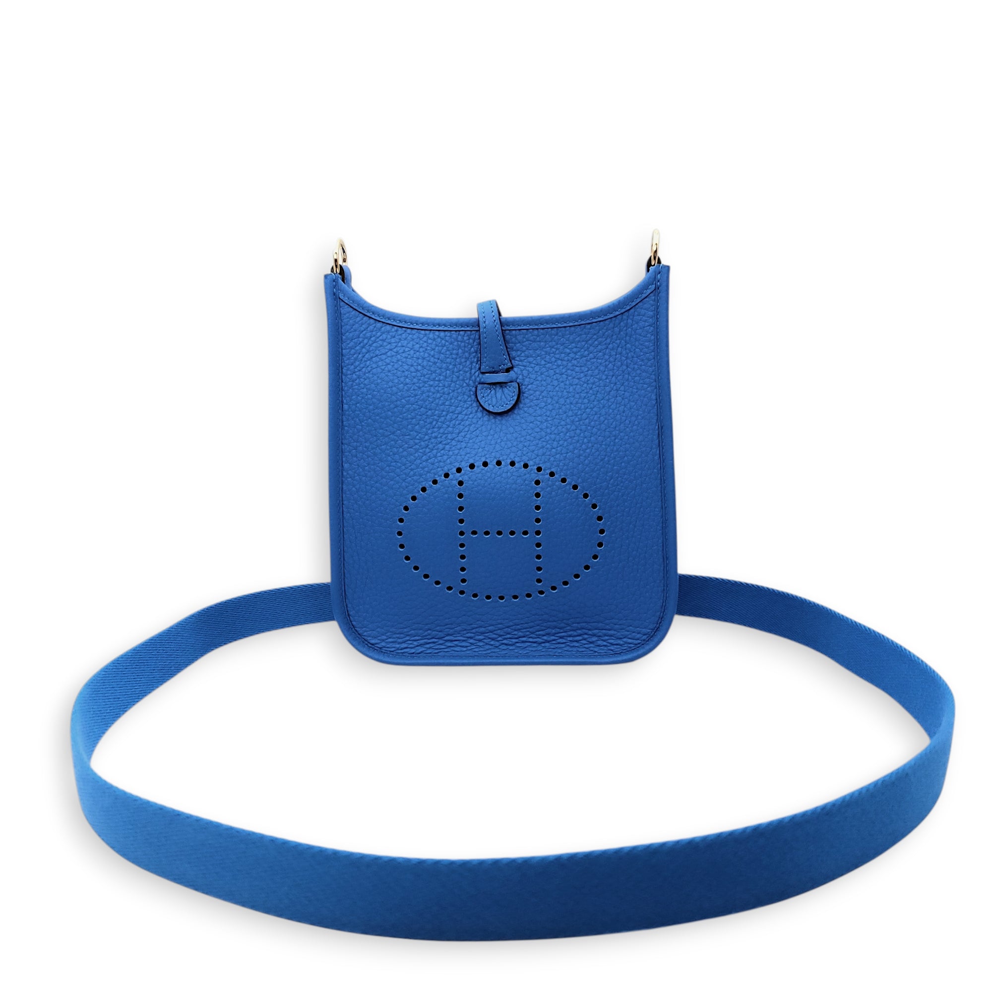 Evelyne Mini Blue Hydra in Clemence Gold hardware CL2601-18558 3