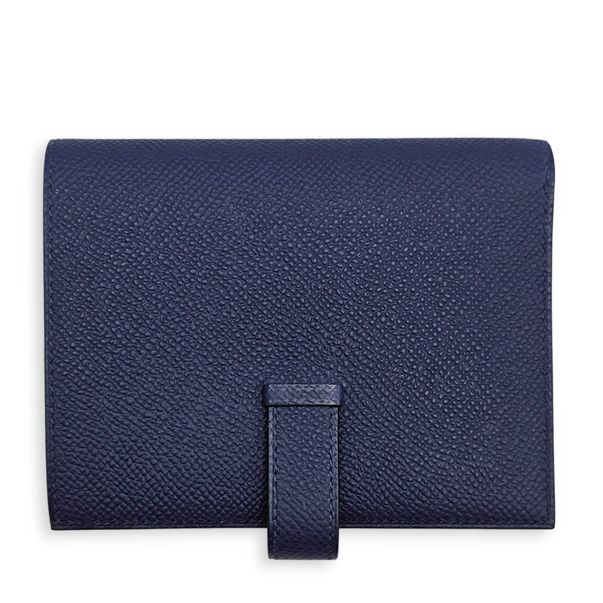 Bearn Compact Blue Navy Wallet in Epsom Palladium hardware CL2601-18561 2