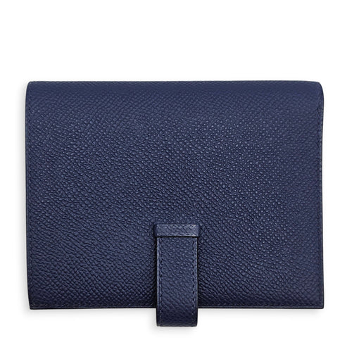 Bearn Compact Blue Navy Wallet in Epsom Palladium hardware CL2601-18561 2