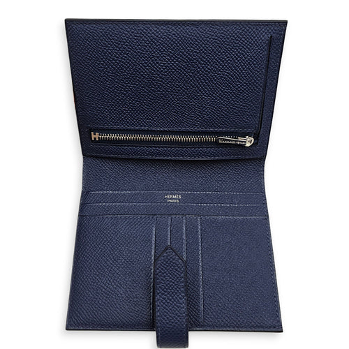 Bearn Compact Blue Navy Wallet in Epsom Palladium hardware CL2601-18561 3