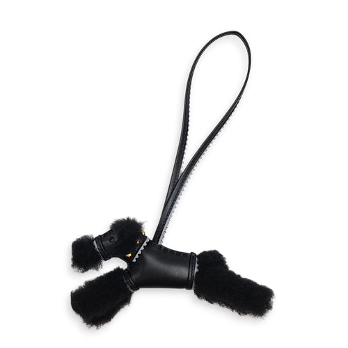 Punk Budy Charm Black Bag Accessory in Milo Gold hardware CL2601-18569 1