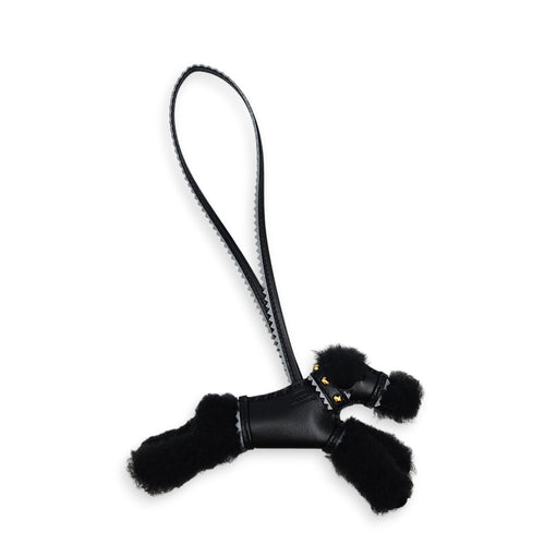 Punk Budy Charm Black Bag Accessory in Milo Gold hardware CL2601-18569 2