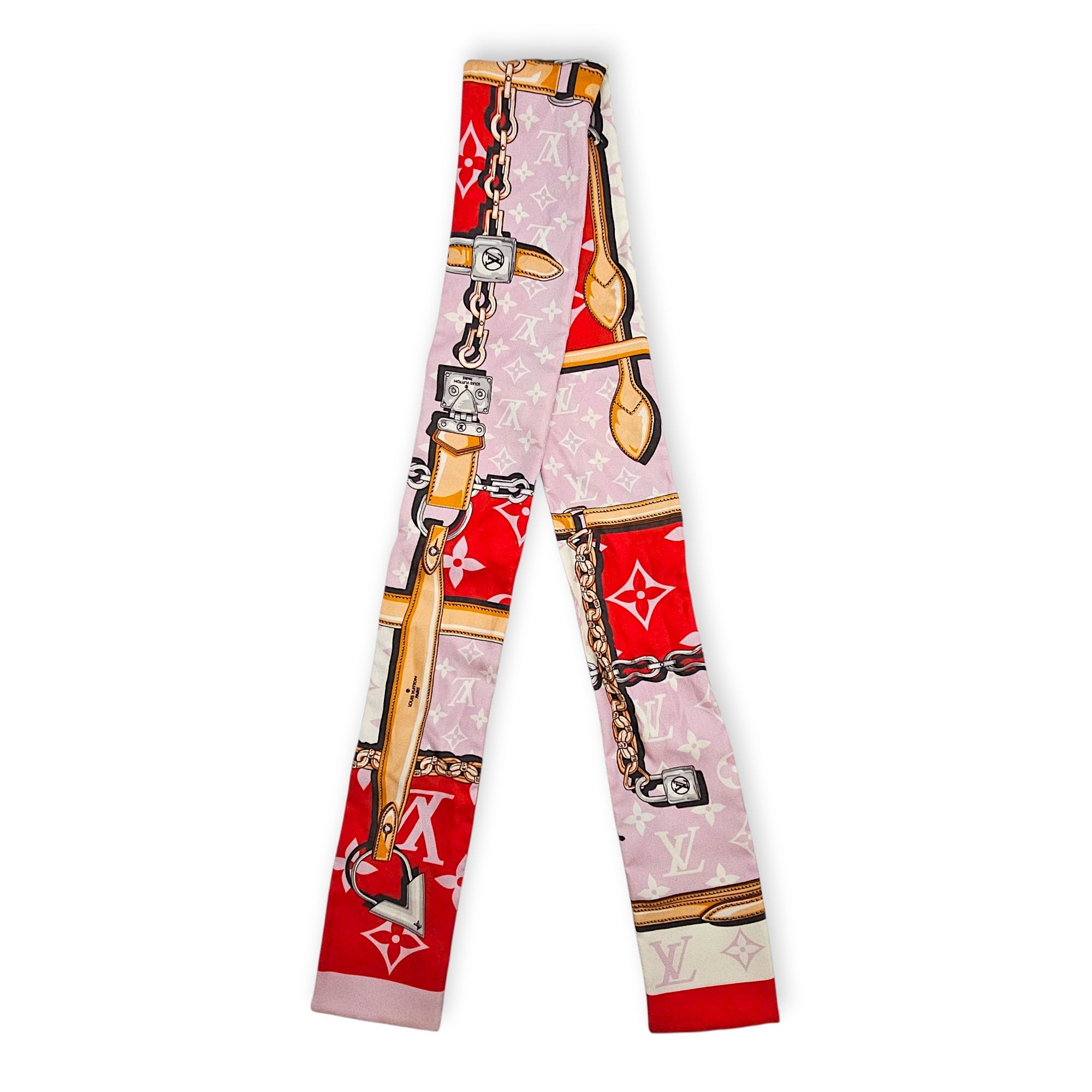 LV Monogram Confidential Bandeau Scarf Pink Scarf in Silk CL2601-18584 2