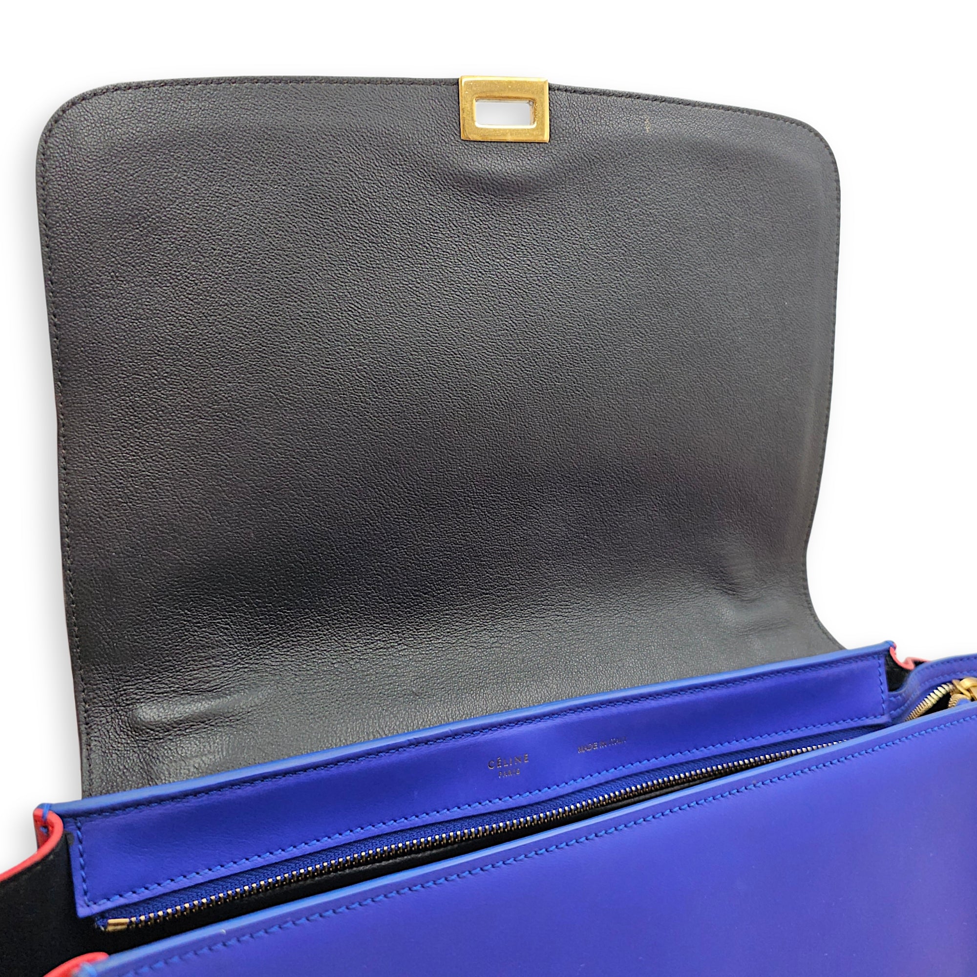 Trapeze Tri colour Large Multi-color Shoulder Bag in Calfskin Gold hardware CL2601-18590 15