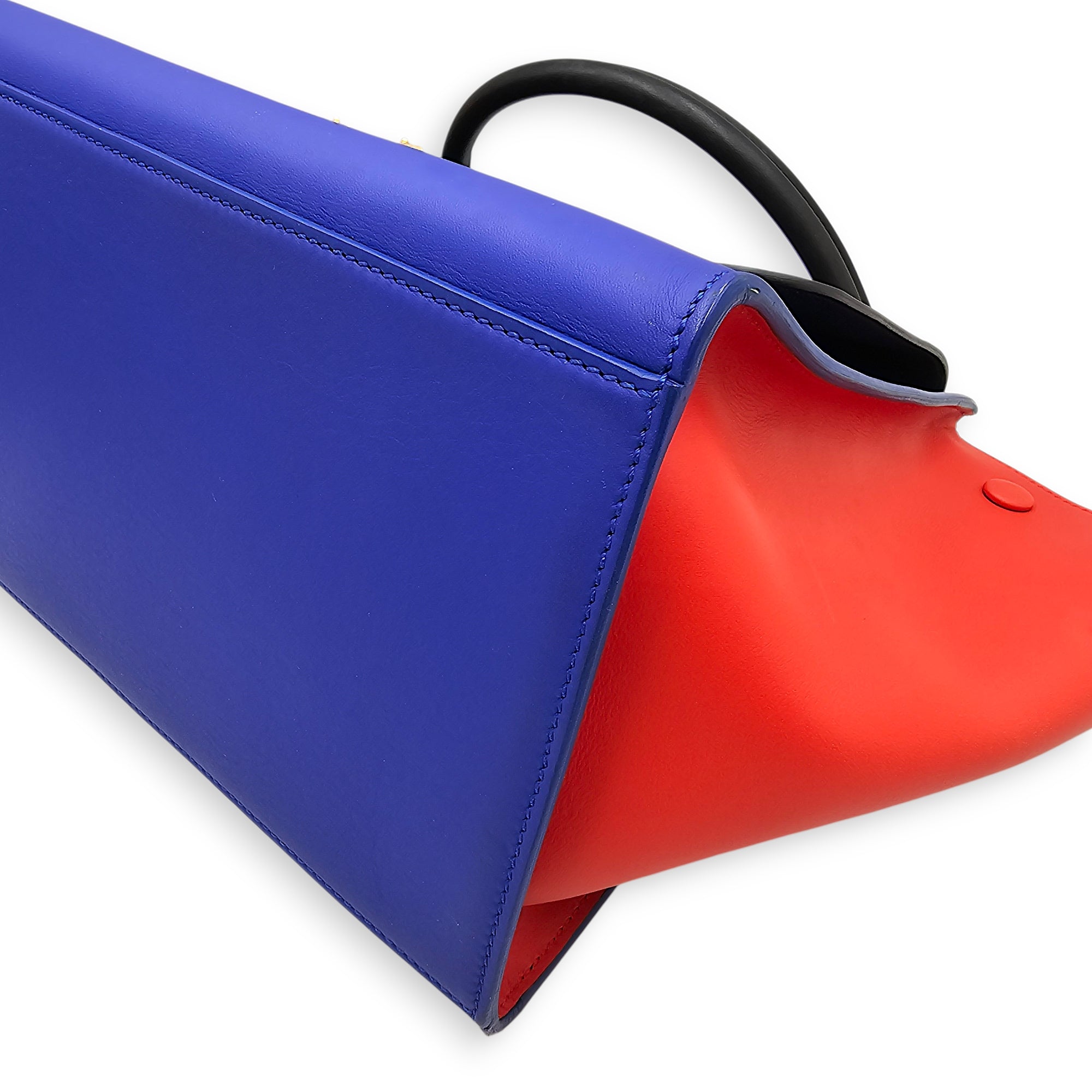 Trapeze Tri colour Large Multi-color Shoulder Bag in Calfskin Gold hardware CL2601-18590 8