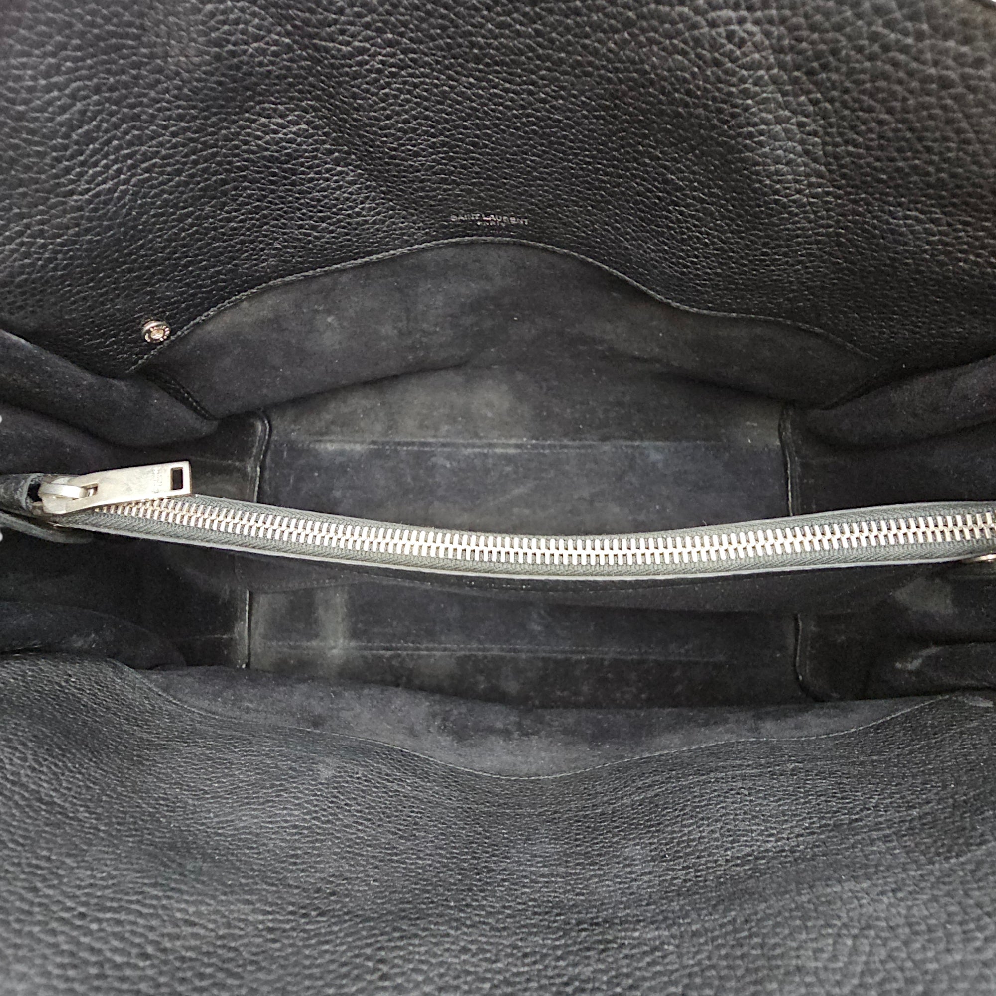 Sac De Jour 32 Black Top Handle Bag in Calfskin Silver hardware CL2601-18591 11