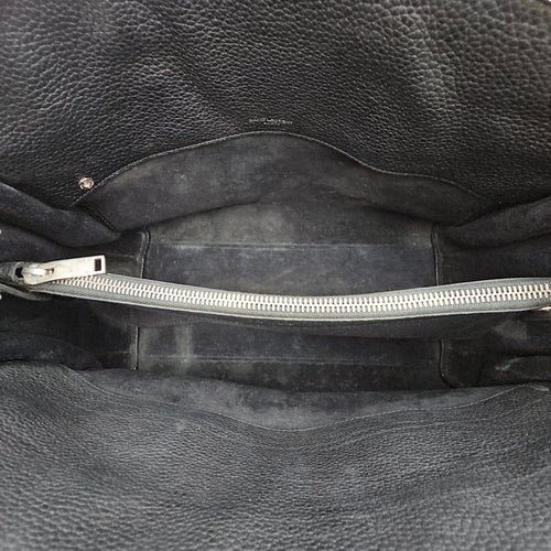 Sac De Jour 32 Black Top Handle Bag in Calfskin Silver hardware CL2601-18591 11