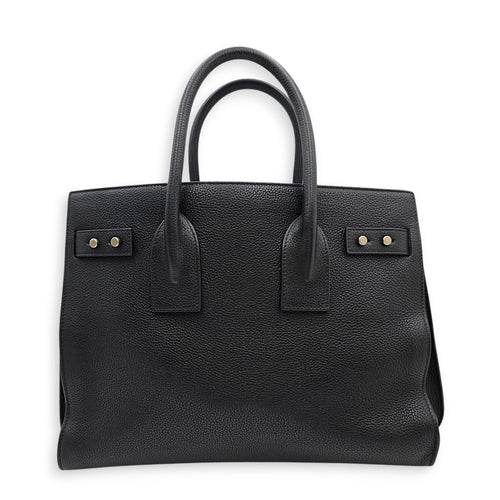 Sac De Jour 32 Black Top Handle Bag in Calfskin Silver hardware CL2601-18591 2