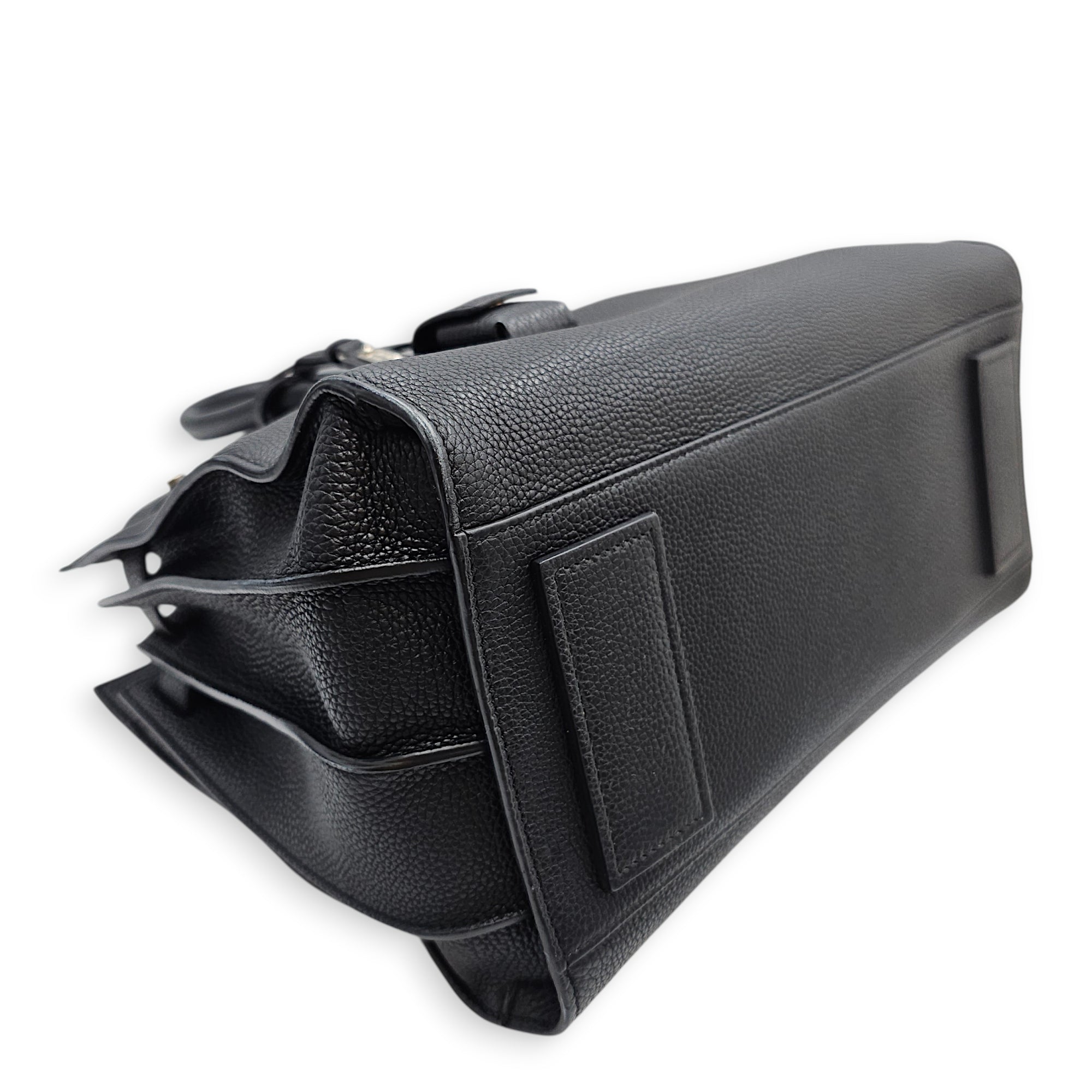 Sac De Jour 32 Black Top Handle Bag in Calfskin Silver hardware CL2601-18591 7