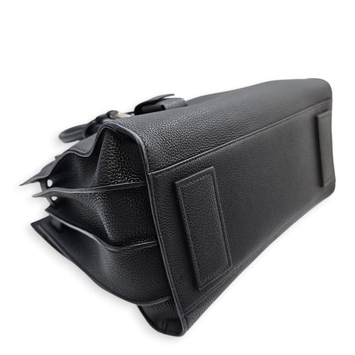 Sac De Jour 32 Black Top Handle Bag in Calfskin Silver hardware CL2601-18591 7