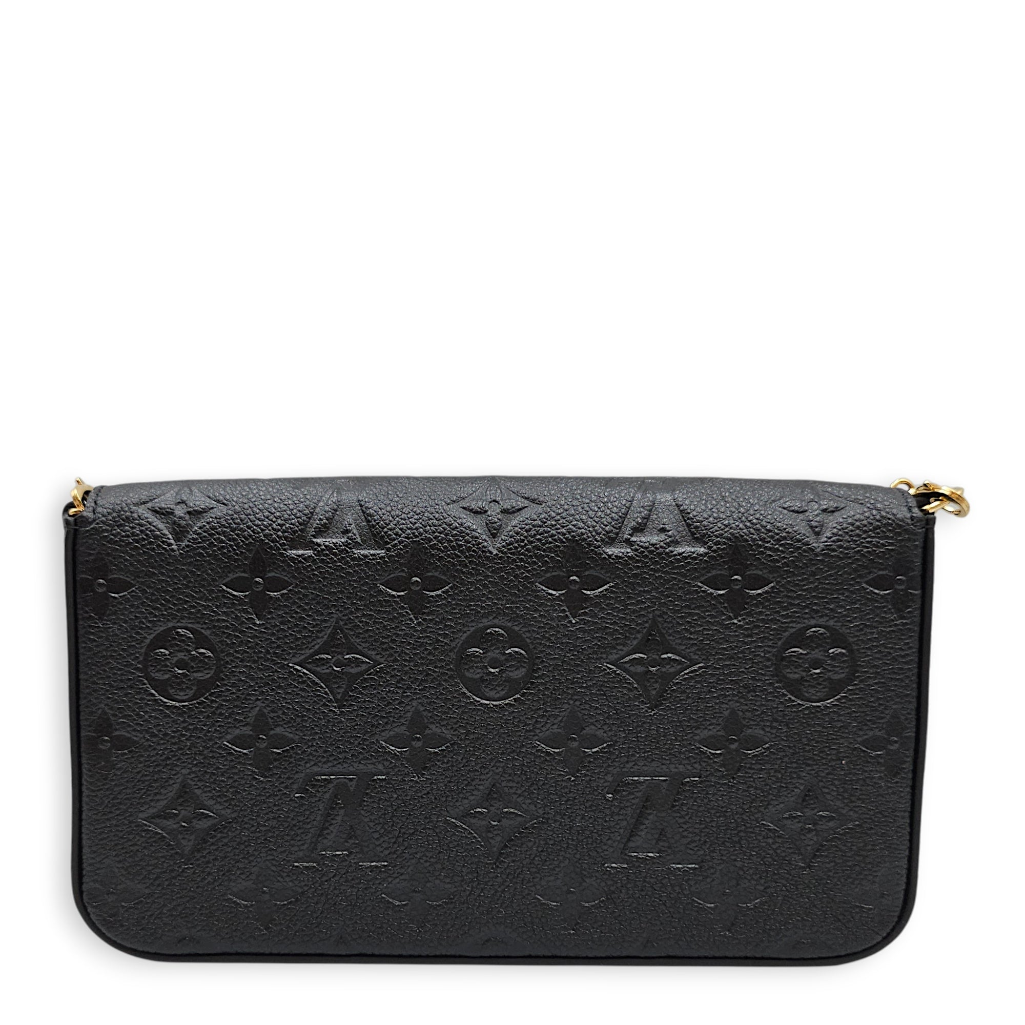 LV Pochette Felicie Black Shoulder Bag in Empriente Leather Gold hardware CL2601-18593 2