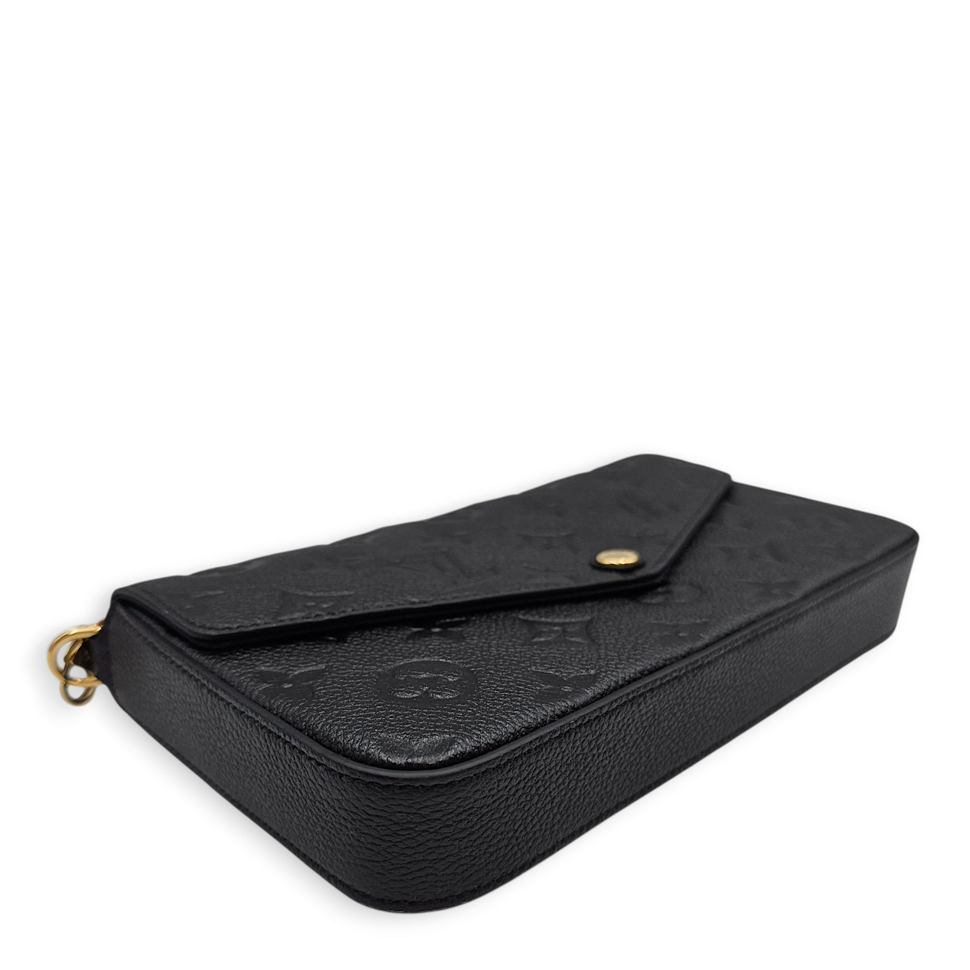 LV Pochette Felicie Black Shoulder Bag in Empriente Leather Gold hardware CL2601-18593 7