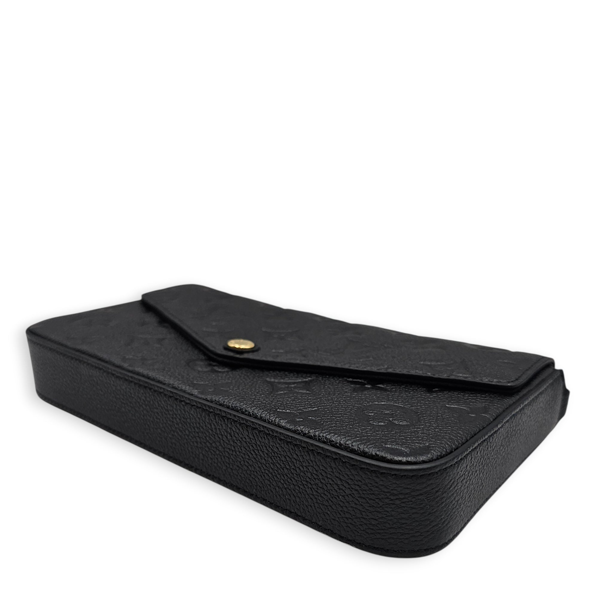 LV Pochette Felicie Black Shoulder Bag in Empriente Leather Gold hardware CL2601-18593 8