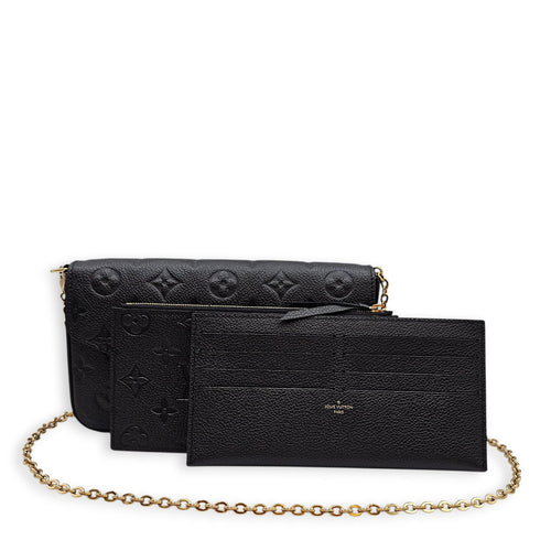 LV Pochette Felicie Black Shoulder Bag in Empriente Leather Gold hardware CL2601-18593 3