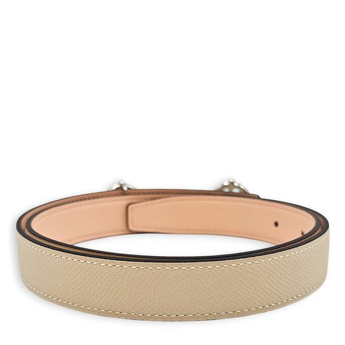 Lady Rider Belt Kit. 24mm by 80cm Craie/ Rose Eglatine Belt in Epsom/Swift Palladium hardware CL2601-18603 2