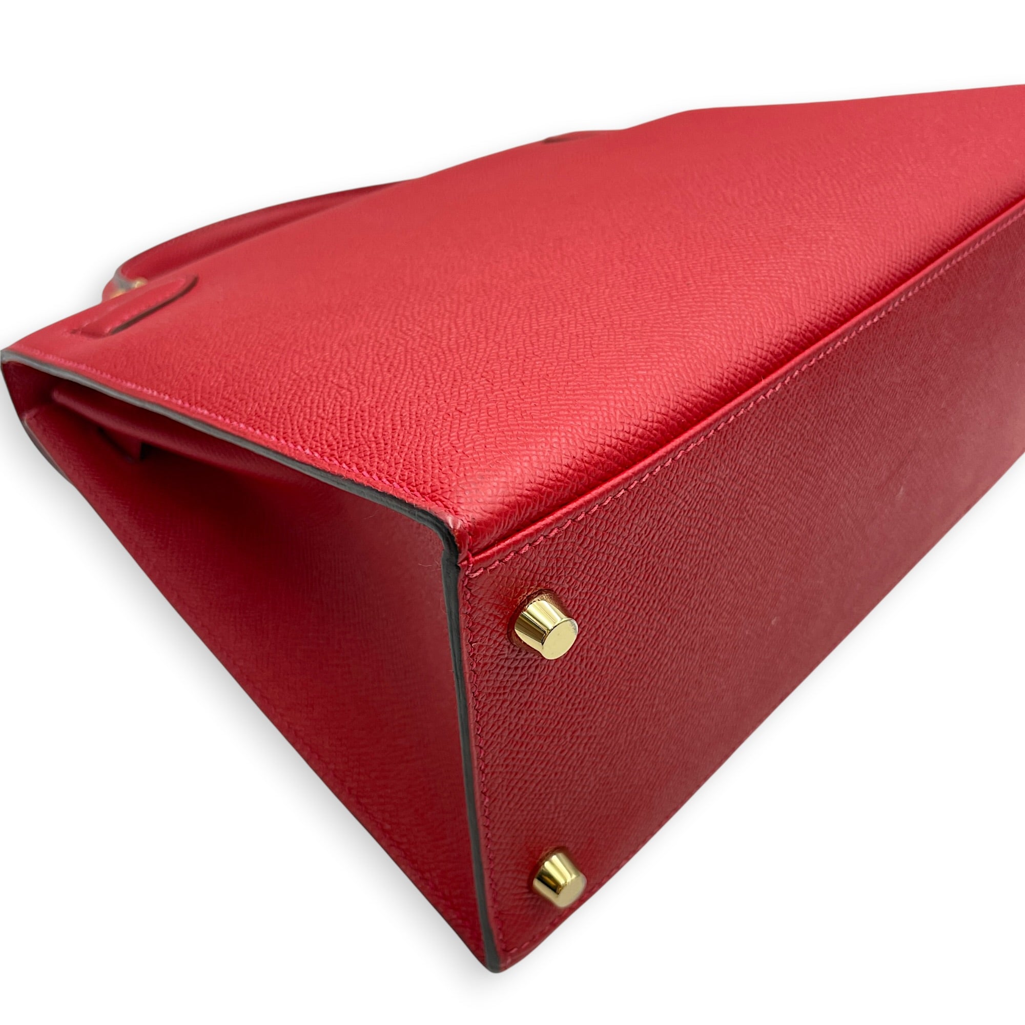 Sellier Kelly 28 Rouge Casaque in Epsom Gold hardware