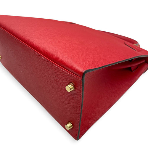 Sellier Kelly 28 Rouge Casaque in Epsom Gold hardware CL2601-18690 11