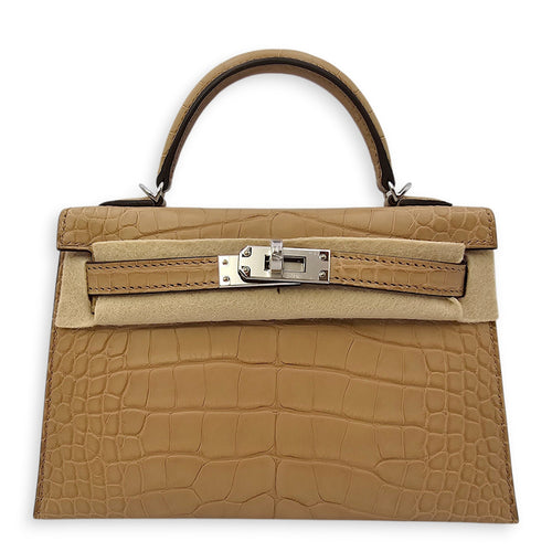 Sellier Kelly 20 Chai in Matte Alligator Palladium hardware CL2601-18694 1