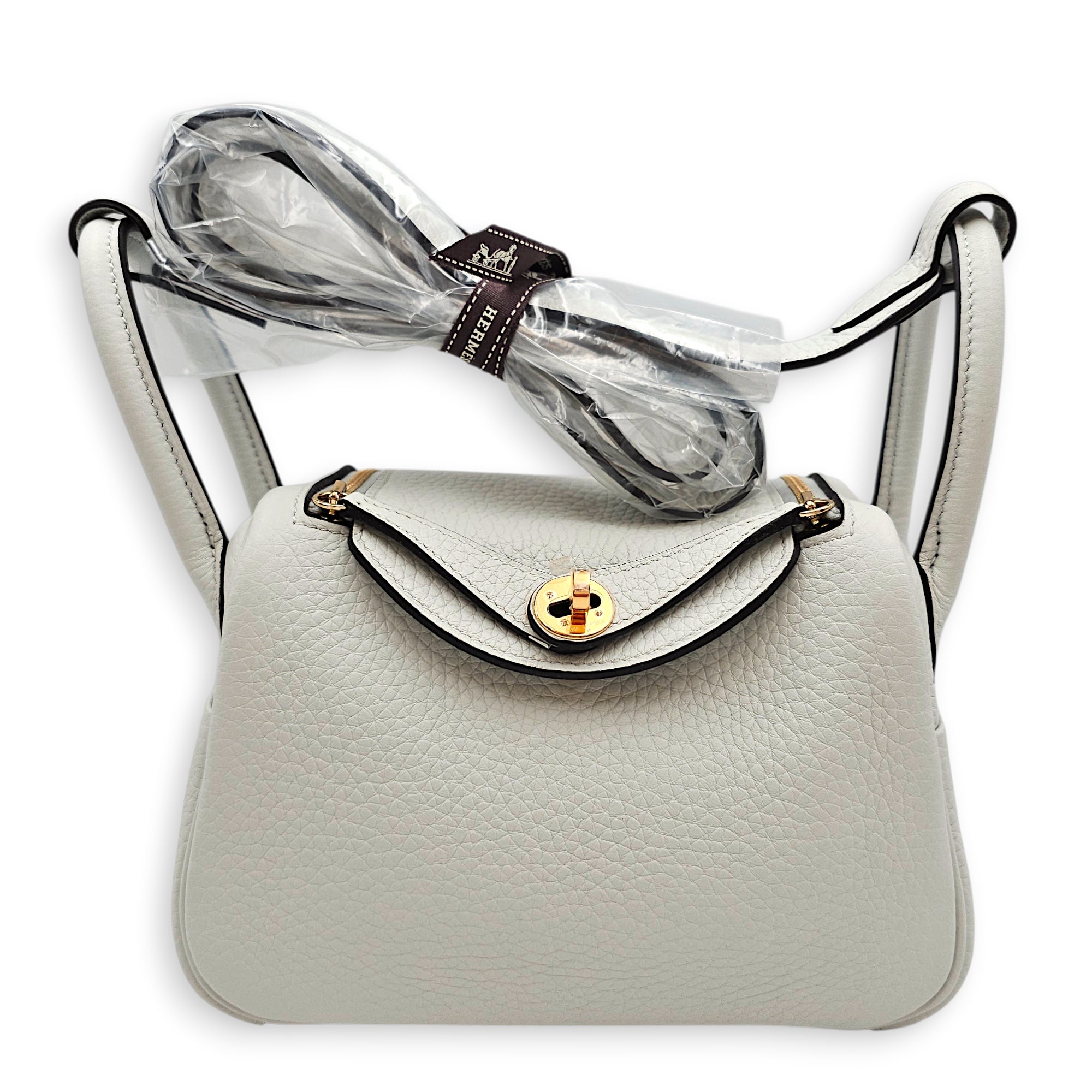 Lindy II Mini Gris Platine in Clemence Gold hardware CL2601-18695 3