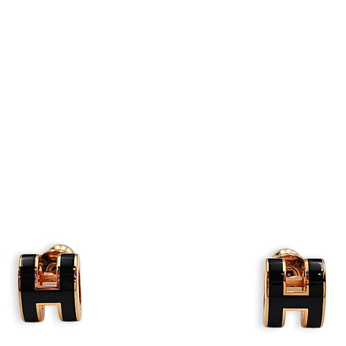 Mini Pop H Earrings Black Earrings Rose Gold hardware CL2601-18709 1