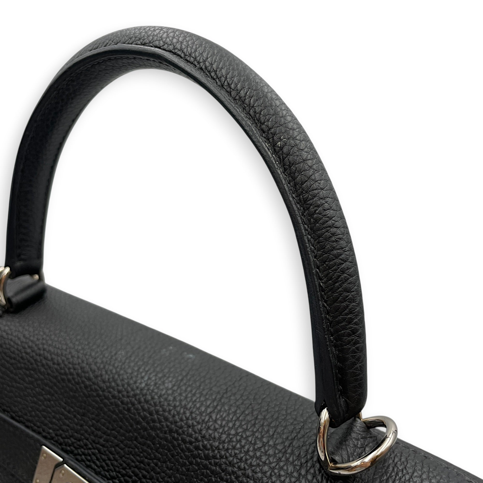 Verso Kelly  35 Black/Blue Agate in Togo Palladium hardware