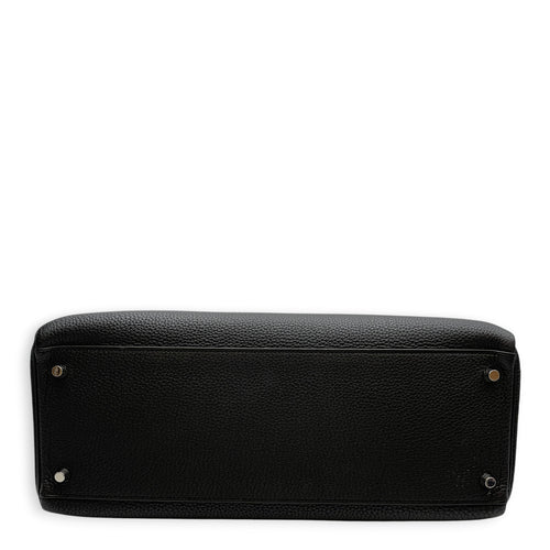 Verso Kelly  35 Black/Blue Agate in Togo Palladium hardware