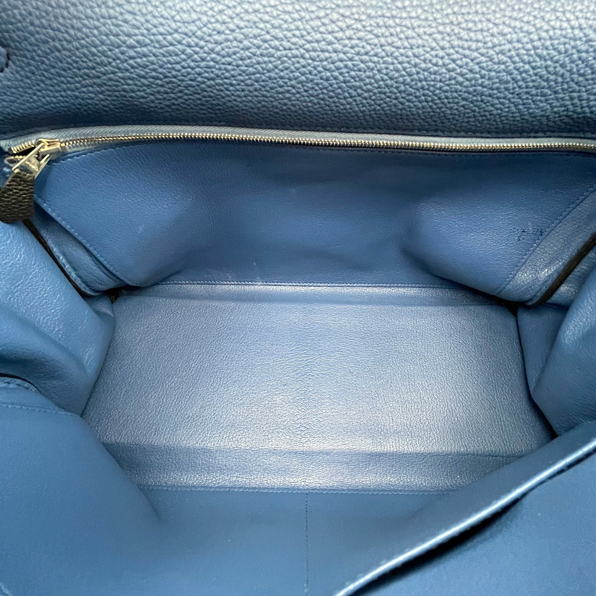Verso Kelly  35 Black/Blue Agate in Togo Palladium hardware