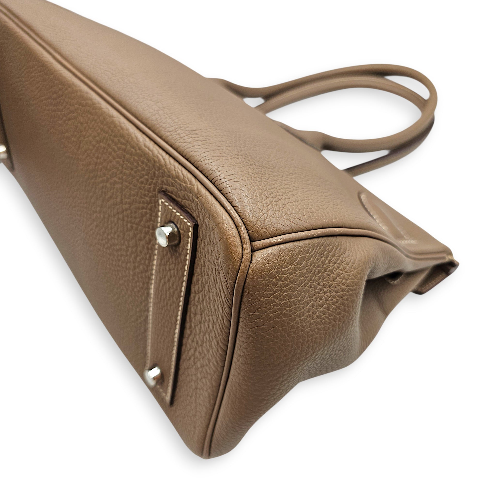 Shoulder Birkin 42 Etoupe in Togo Palladium hardware CL2601-18748 10