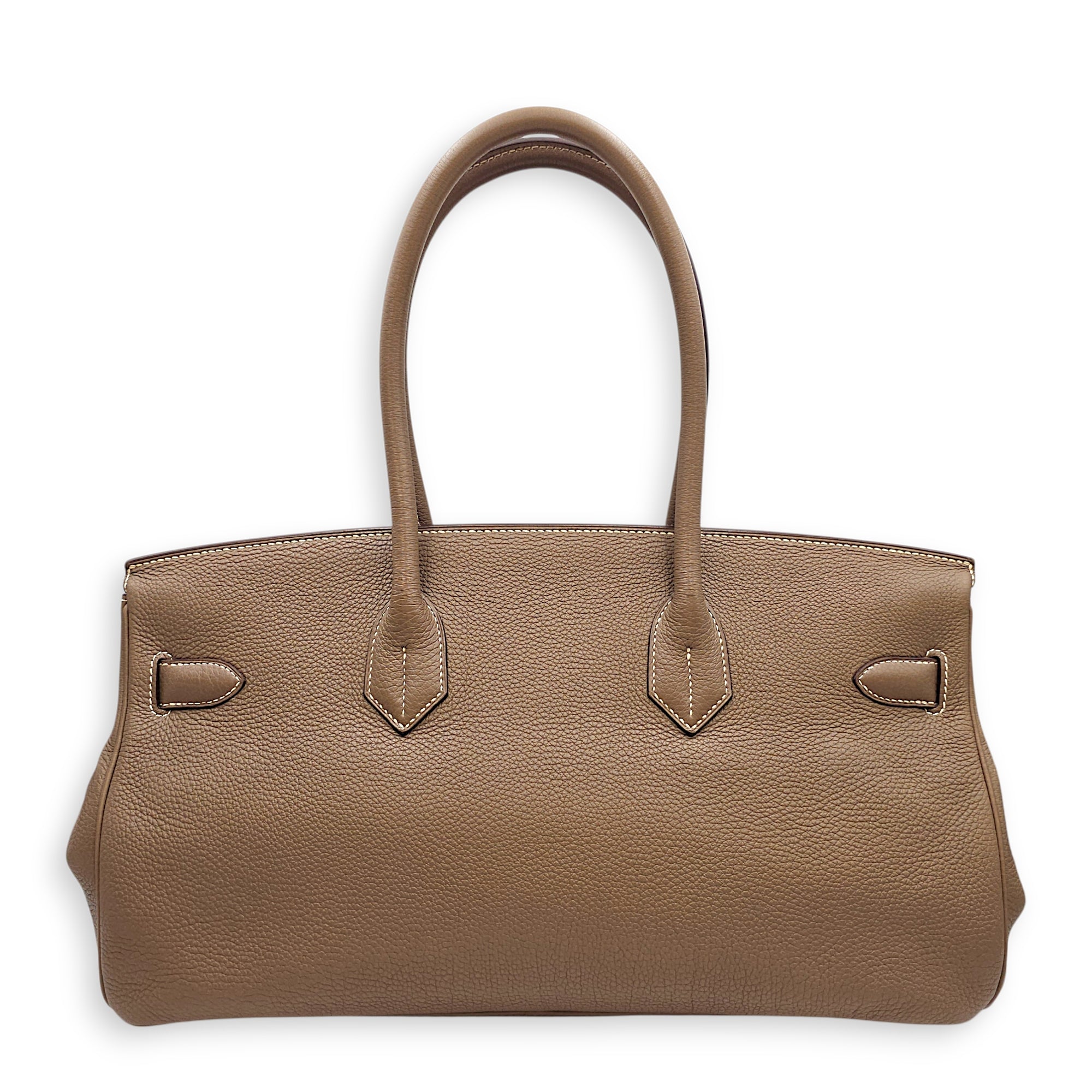 Shoulder Birkin 42 Etoupe in Togo Palladium hardware CL2601-18748 2