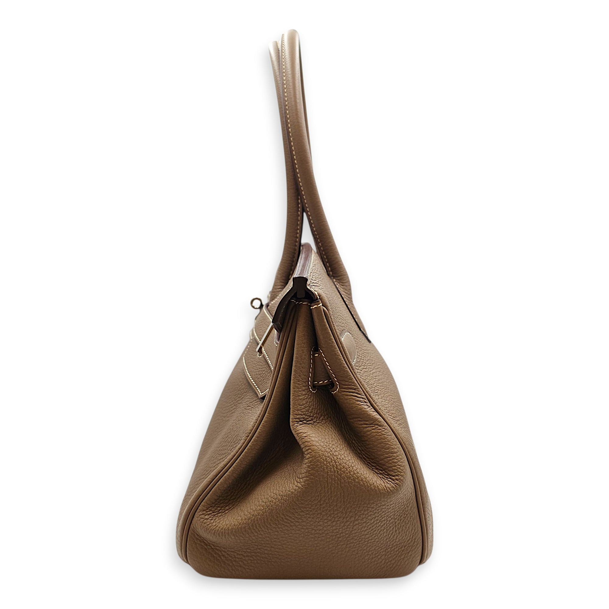 Shoulder Birkin 42 Etoupe in Togo Palladium hardware CL2601-18748 4