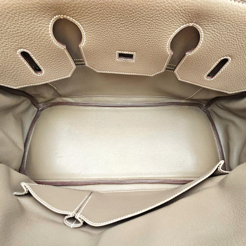 Shoulder Birkin 42 Etoupe in Togo Palladium hardware CL2601-18748 6