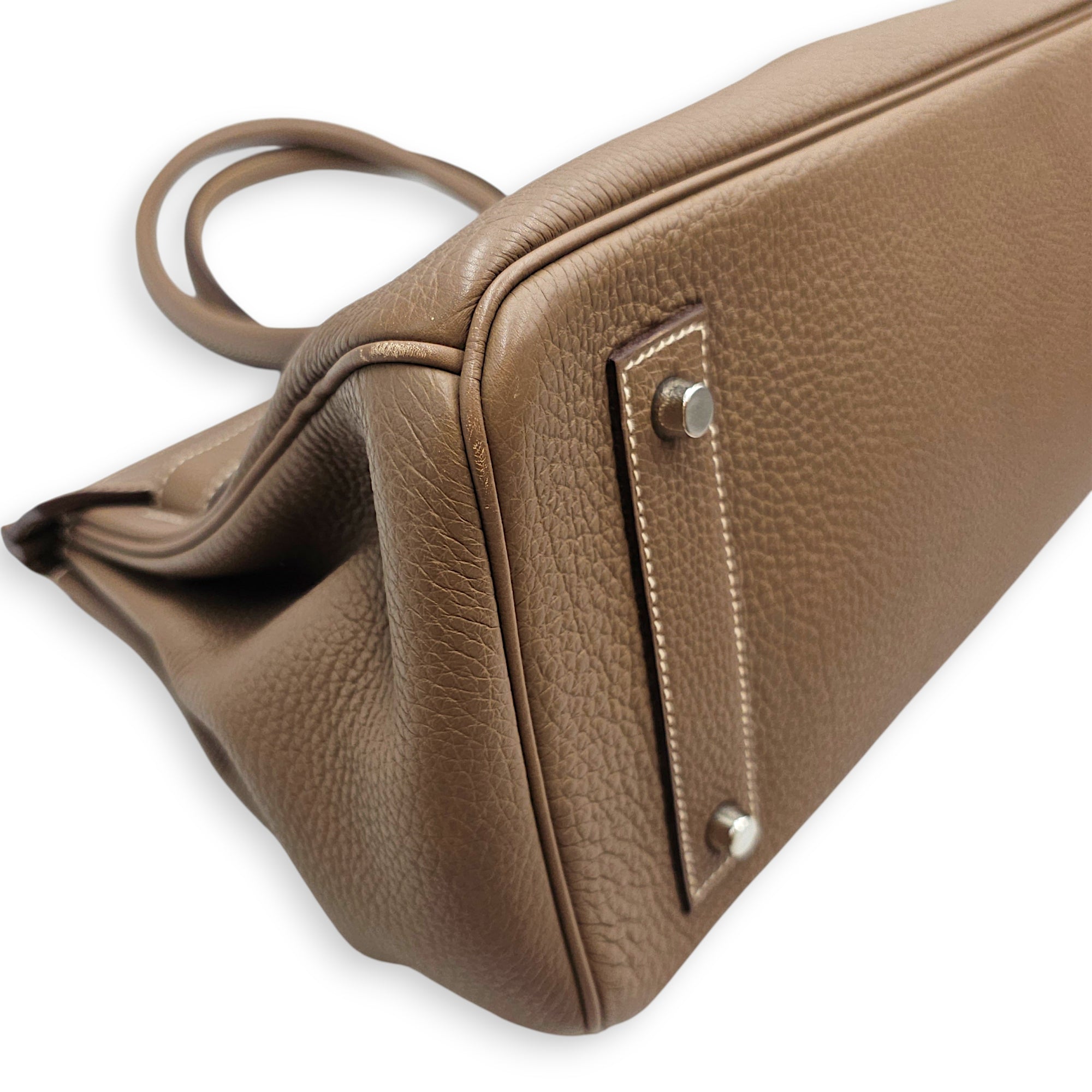 Shoulder Birkin 42 Etoupe in Togo Palladium hardware CL2601-18748 7