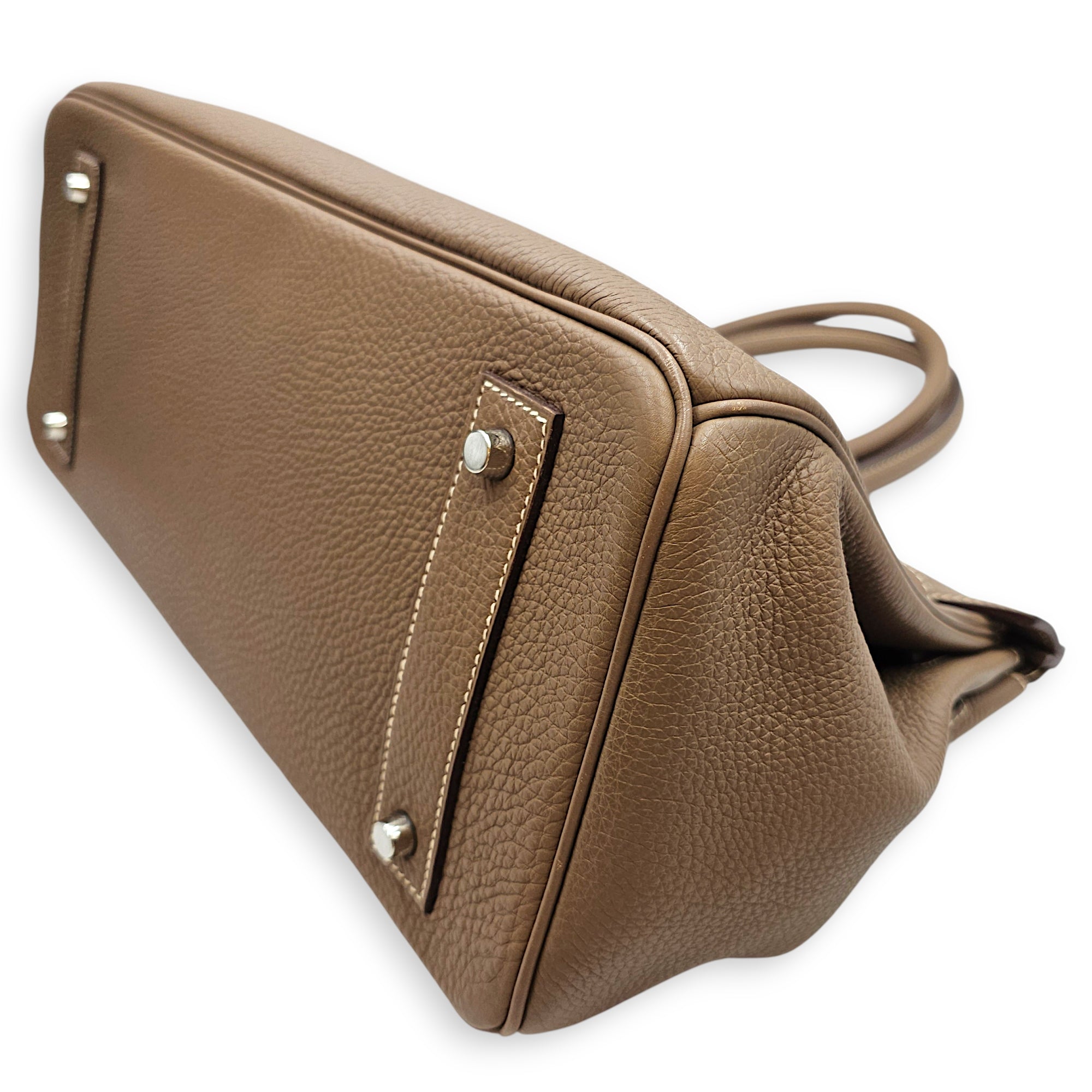 Shoulder Birkin 42 Etoupe in Togo Palladium hardware CL2601-18748 9