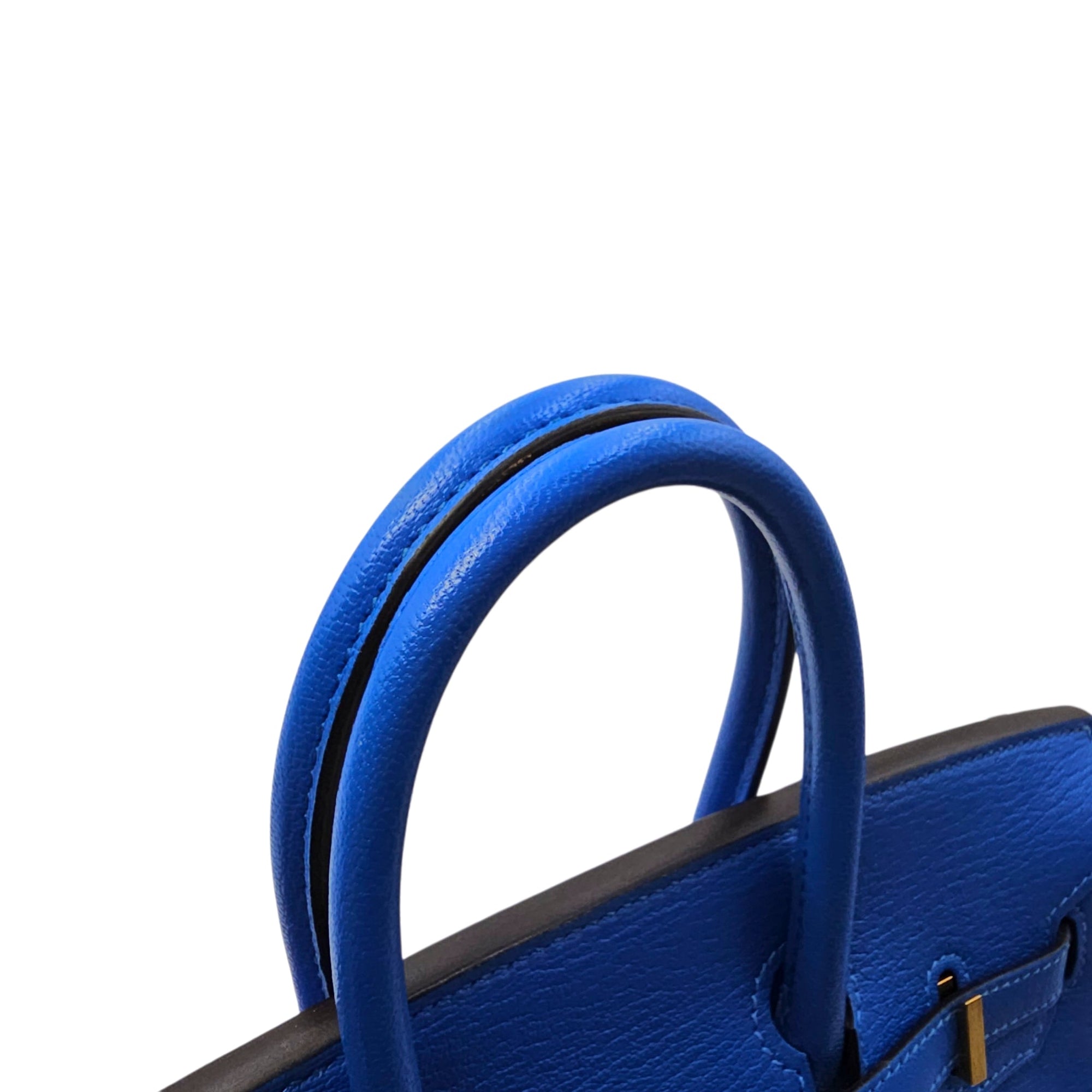 HSS Birkin 25 Blue Hydra/Vert Verone in Chevre Mysore Brushed Gold hardware CL2601-18750 14