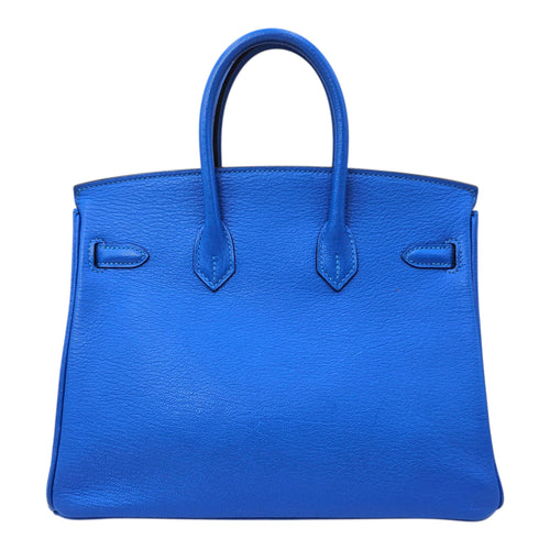 HSS Birkin 25 Blue Hydra/Vert Verone in Chevre Mysore Brushed Gold hardware CL2601-18750 2