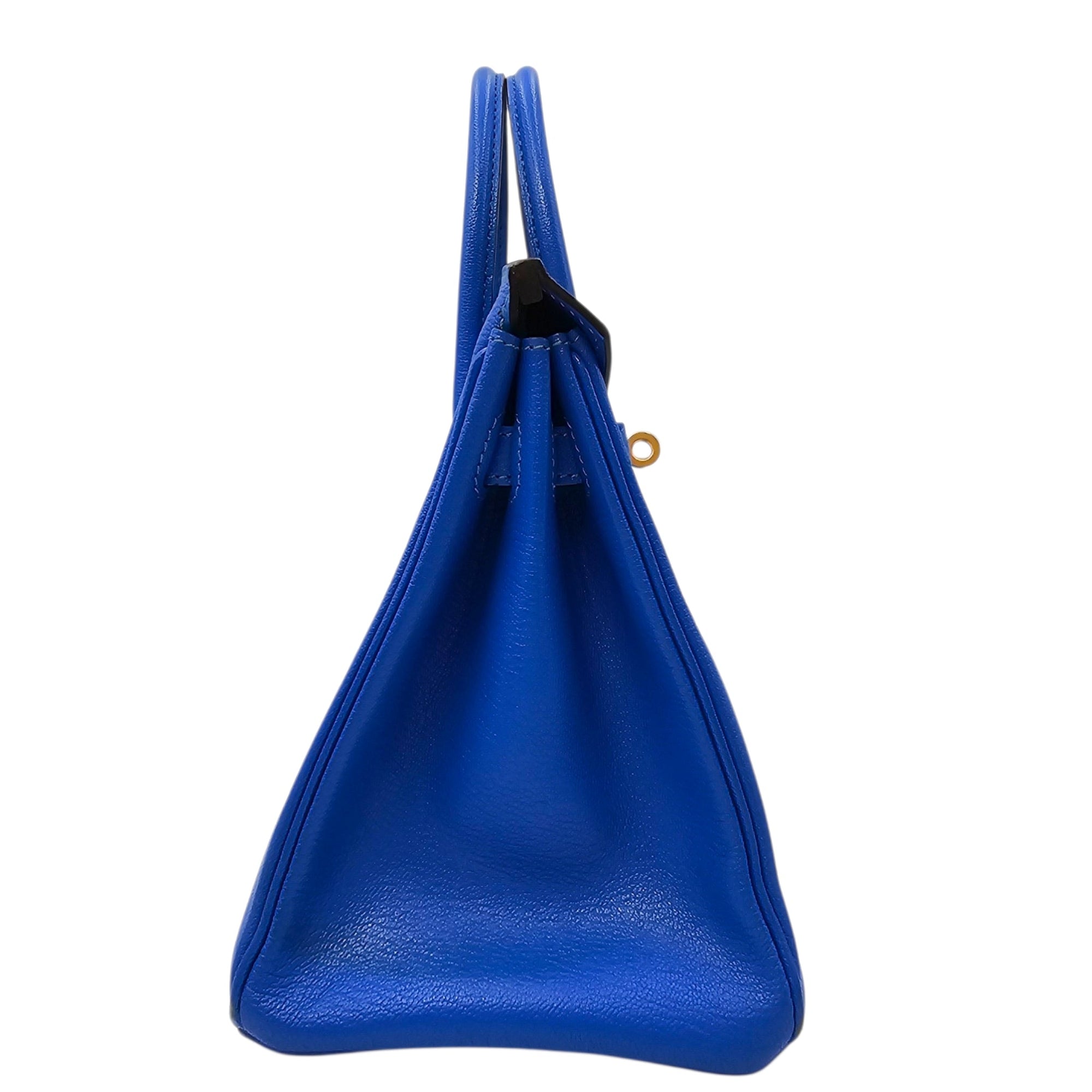 HSS Birkin 25 Blue Hydra/Vert Verone in Chevre Mysore Brushed Gold hardware CL2601-18750 3