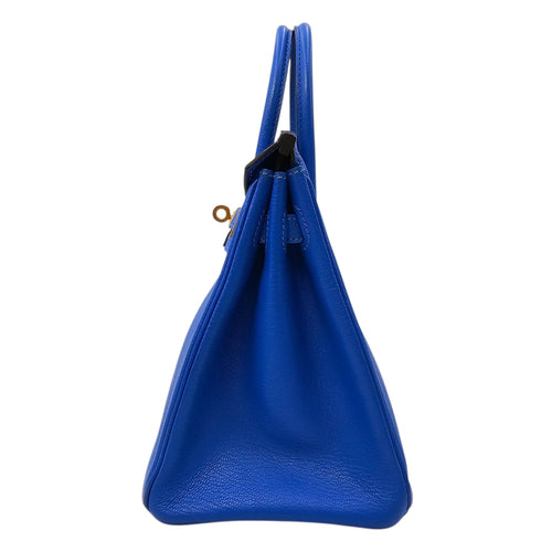HSS Birkin 25 Blue Hydra/Vert Verone in Chevre Mysore Brushed Gold hardware CL2601-18750 4