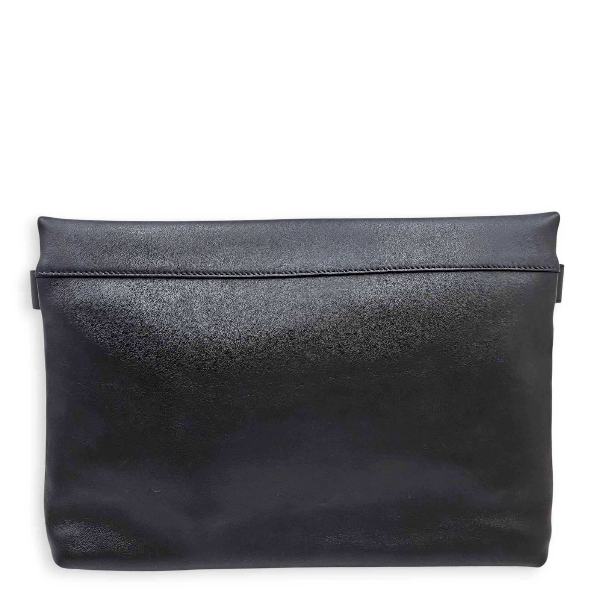 32 Black Clutch in Calfskin Ruthenium-finish Brass hardware CL2601-18778 2