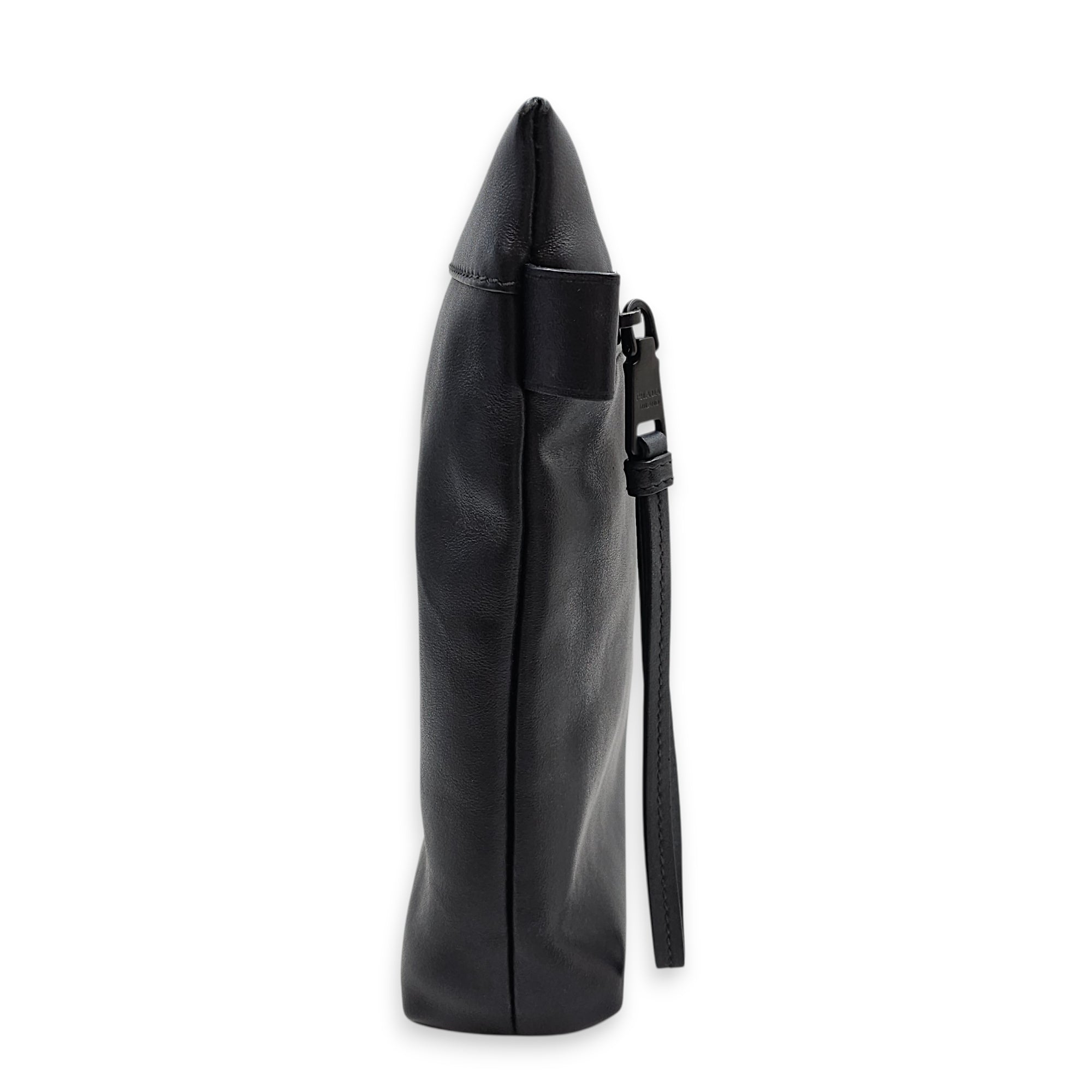 32 Black Clutch in Calfskin Ruthenium-finish Brass hardware CL2601-18778 3