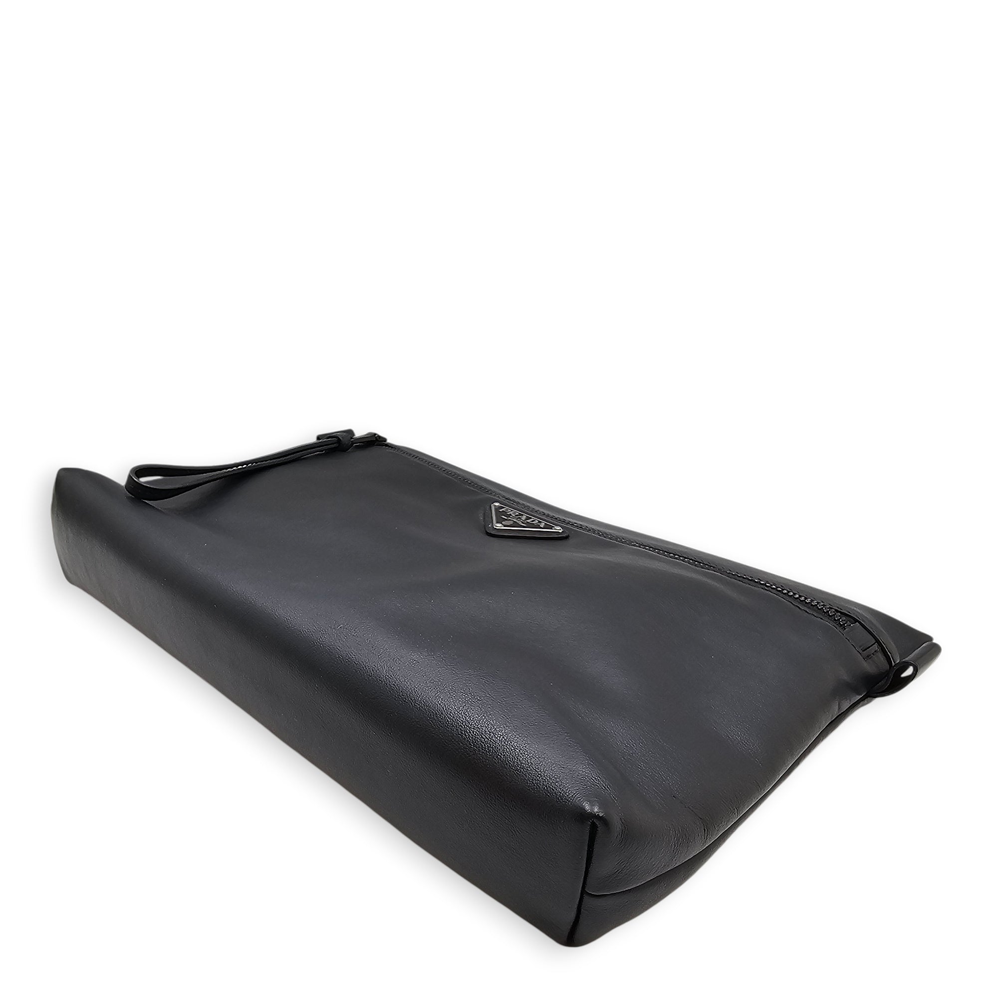 32 Black Clutch in Calfskin Ruthenium-finish Brass hardware CL2601-18778 7