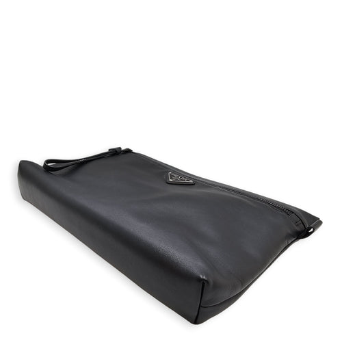 32 Black Clutch in Calfskin Ruthenium-finish Brass hardware CL2601-18778 7