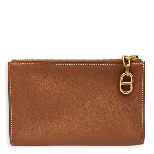 Zipengo Chaine d’Ancre PM Pouch  Gold Pouch in Evercolor Gold hardware CL2601-18781 1